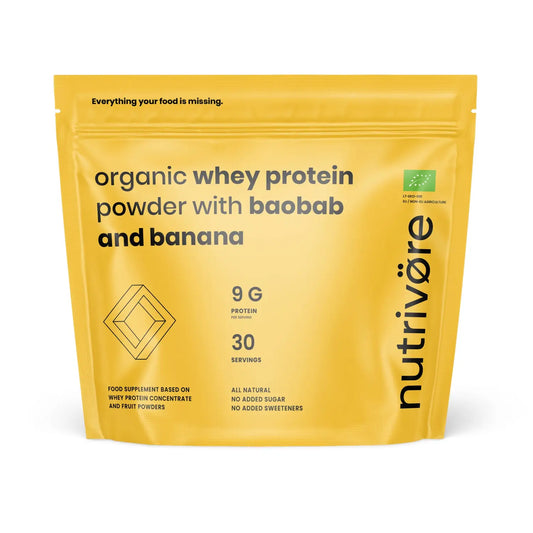 Organic Whey Protein Concentrate Powder with Prebiotics and Fruits